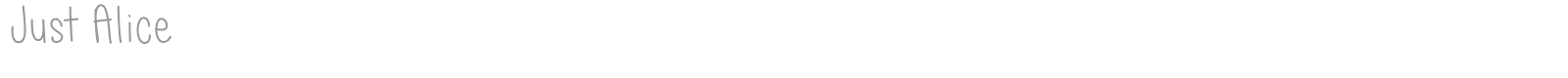Just Alice font preview